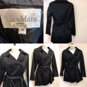 Women's Max Mara Trench Rain Coat Medium W/ Belt